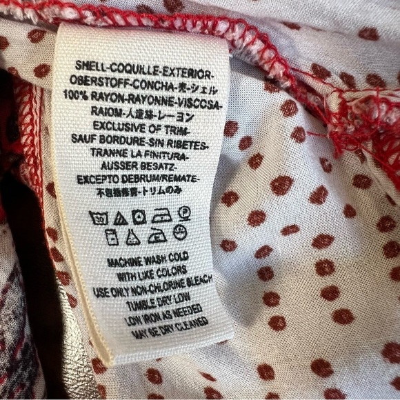 FREE PEOPLE Paradise Midi Handkerchief Skirt Pimento Combo Boho Bohemian Size 10 - Picture 10 of 12